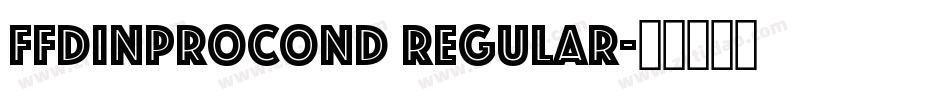 FFDINProCond Regular字体转换